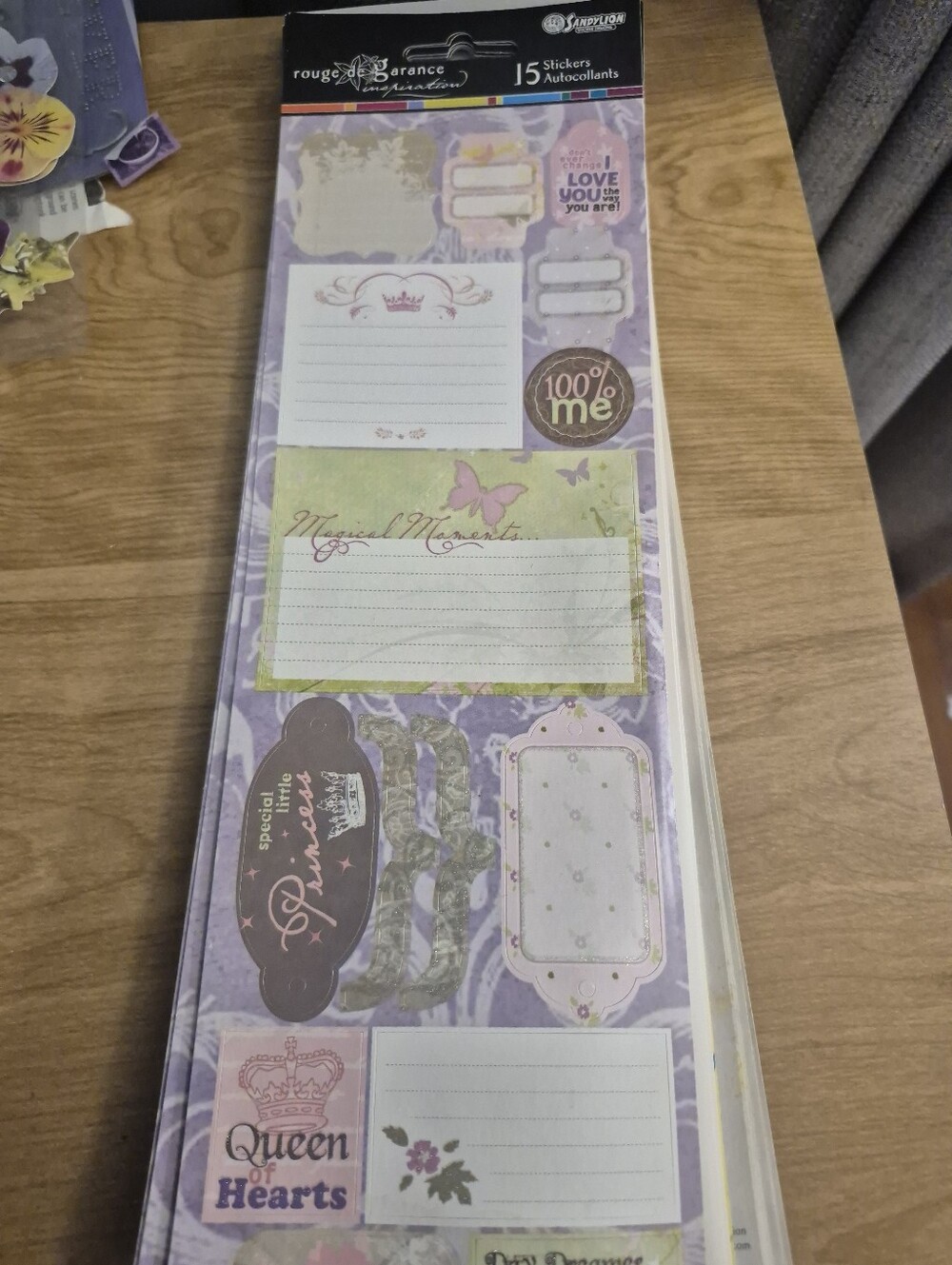 Rouge de Garance Decorative Planner Sticker Sheets - Lavender Multi